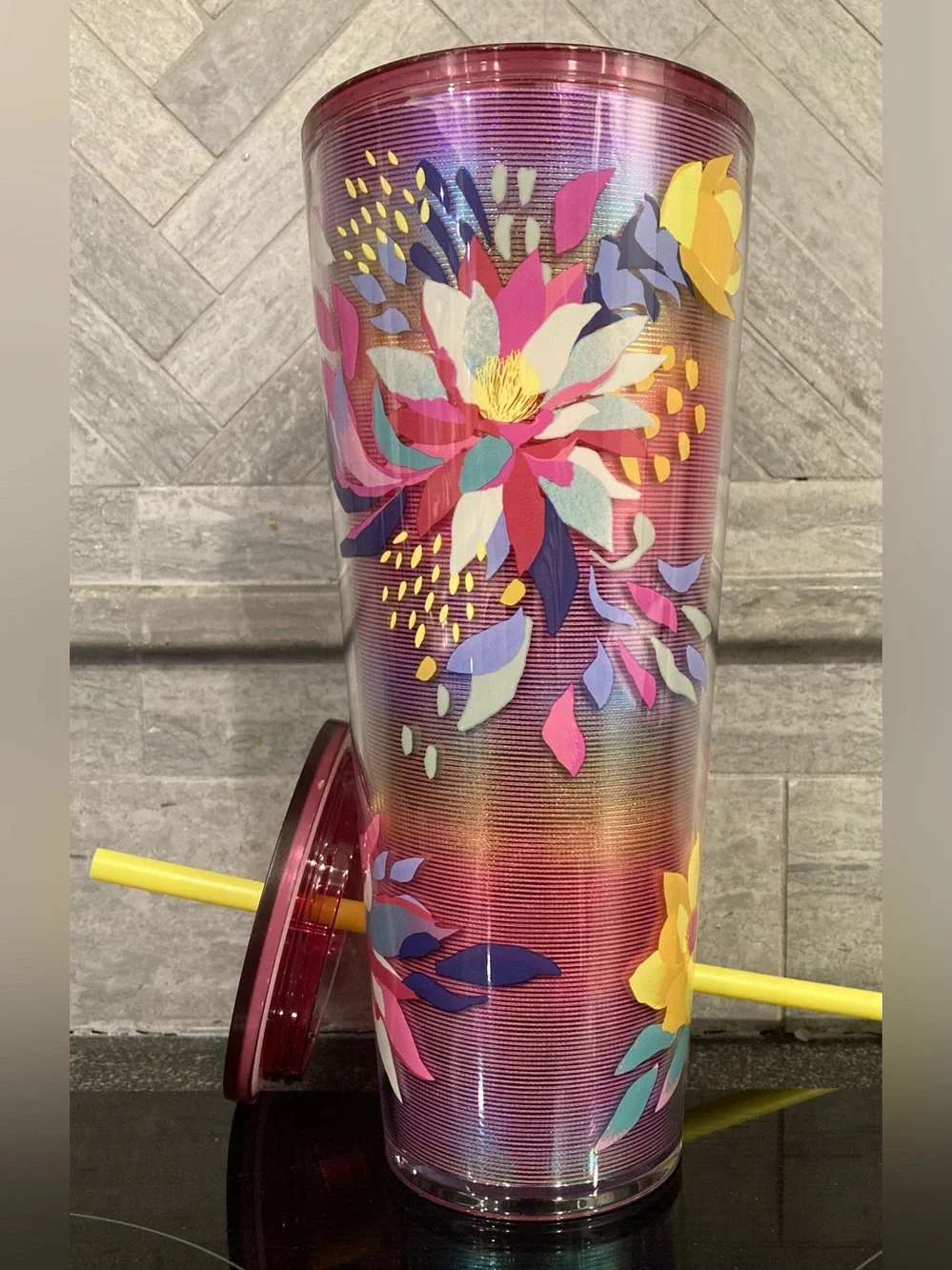 Starbucks 2022 Iridescent Floral Tumbler